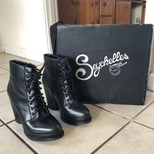 Seychelles Black Leather Boots
